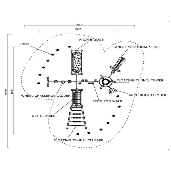 PDNX1401 Commercial Playground Equipment Playground Depot