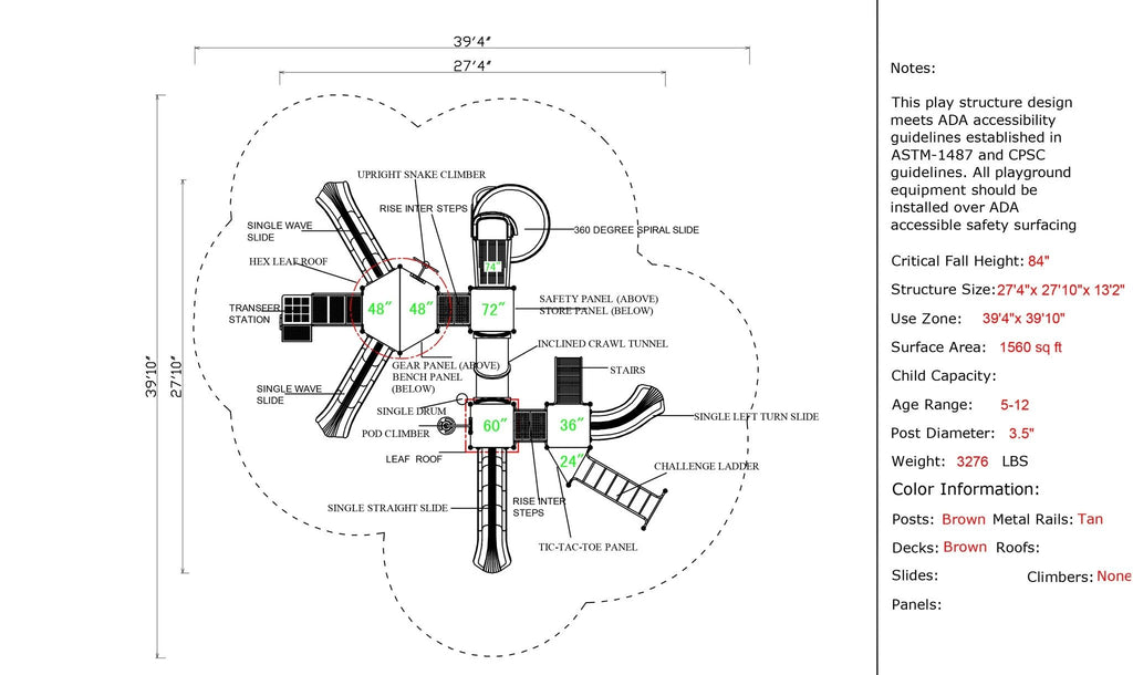 CSPD1601 Commercial Playground Equipment Playground Depot